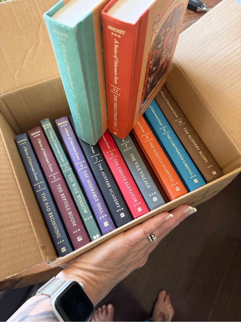 A Series of Unfortunate Events Books 1-12 Hardcover Set by Lemony Snicket